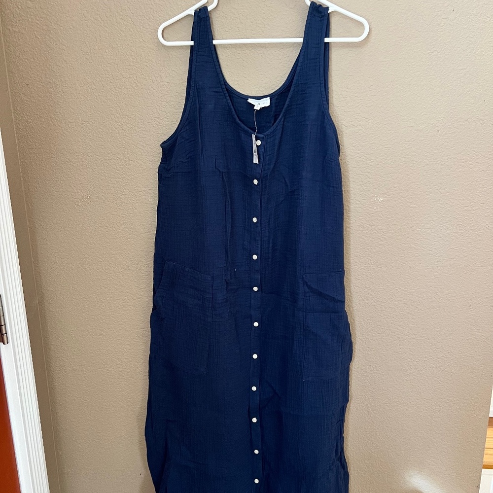 Lou & Grey Button Midi Dress XL